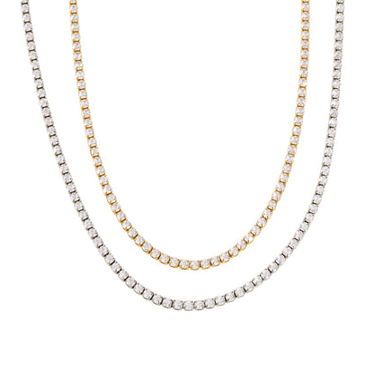 Classic 3mm CZ Tennis Necklace Series