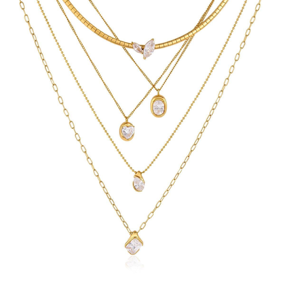 Vintage CZ Pendant Necklace Collection