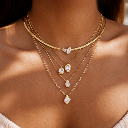 Vintage CZ Pendant Necklace Collection — view 2