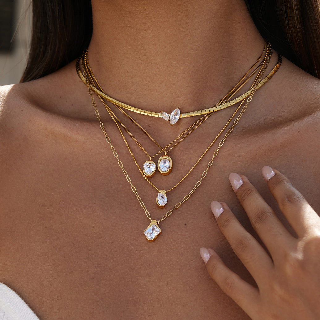 Vintage CZ Pendant Necklace Collection — view 3
