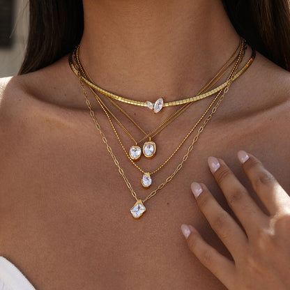 Vintage CZ Pendant Necklace Collection — view 3