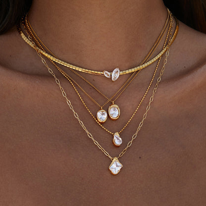 Vintage CZ Pendant Necklace Collection — view 4