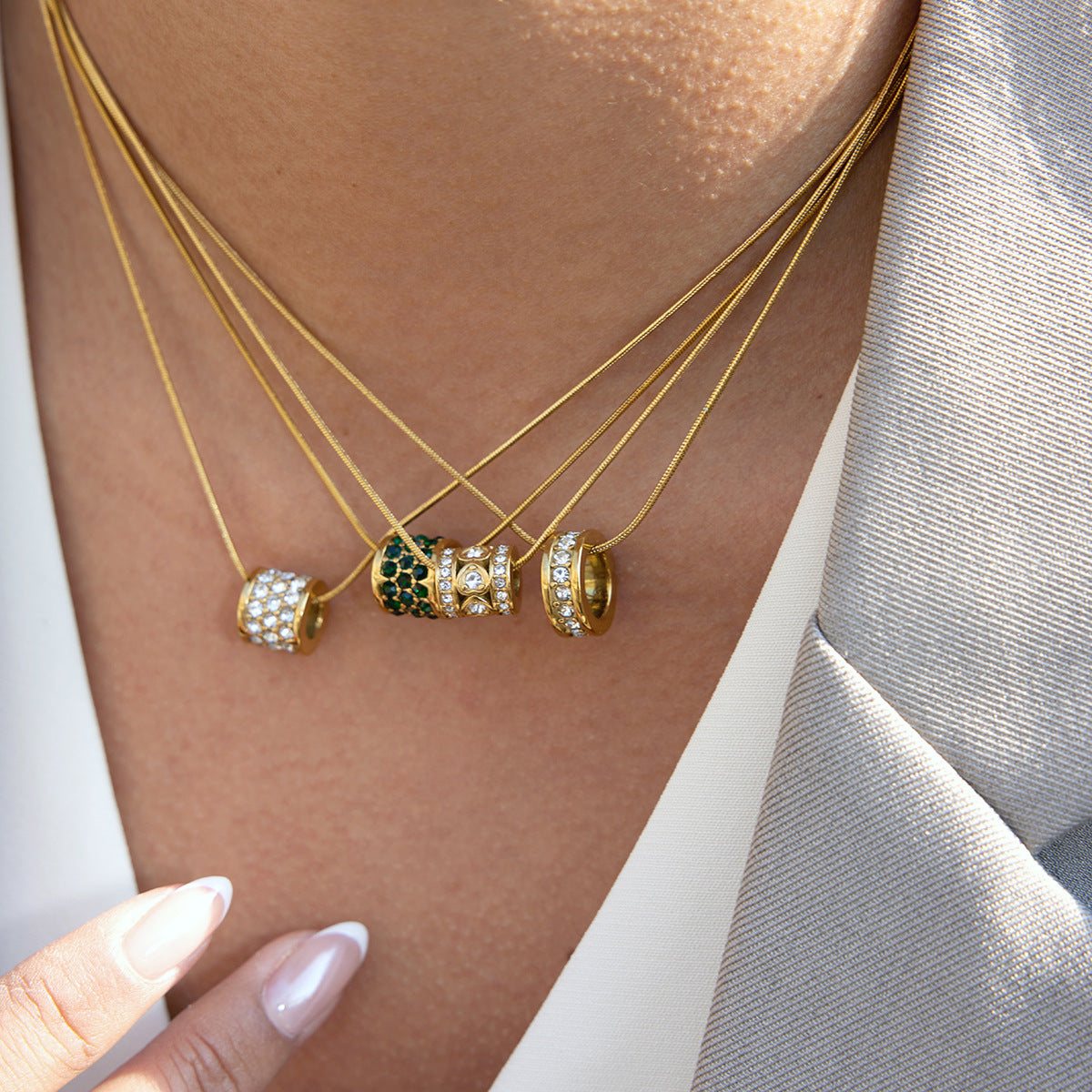 Two-Tone CZ Necklace & Ring Series — view 5
