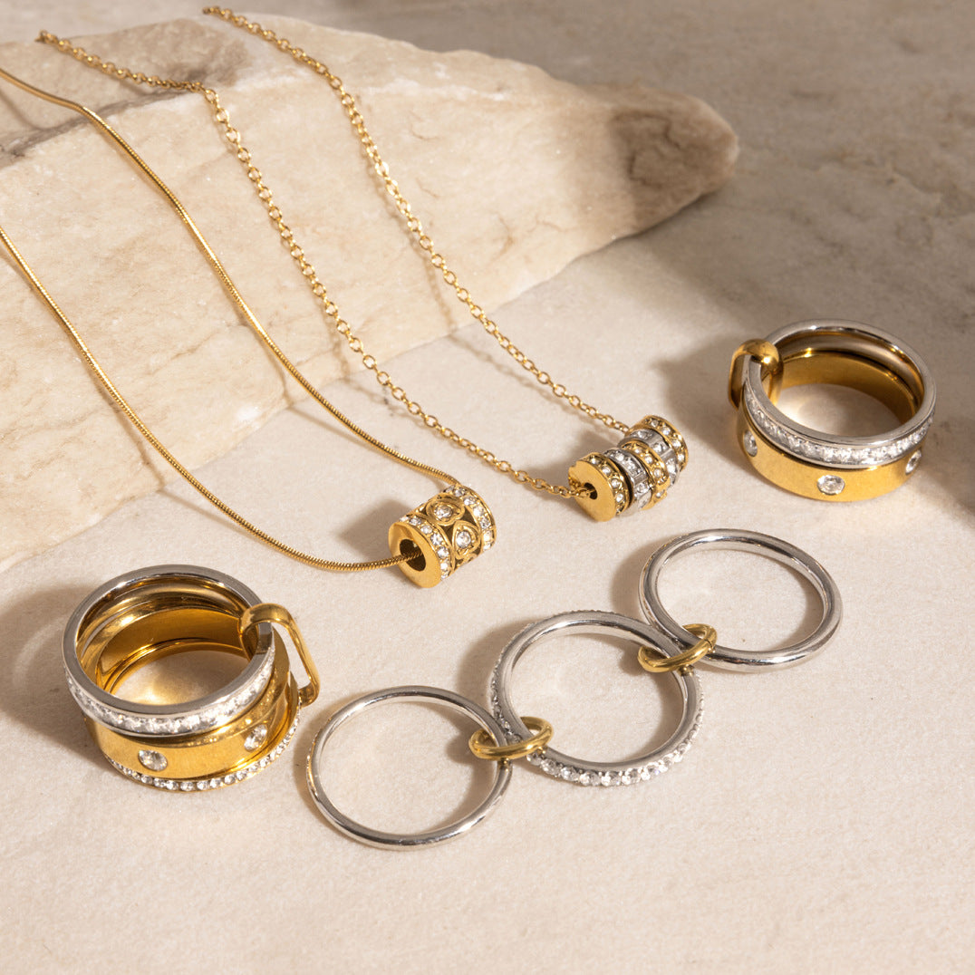 Two-Tone CZ Necklace & Ring Series — view 4