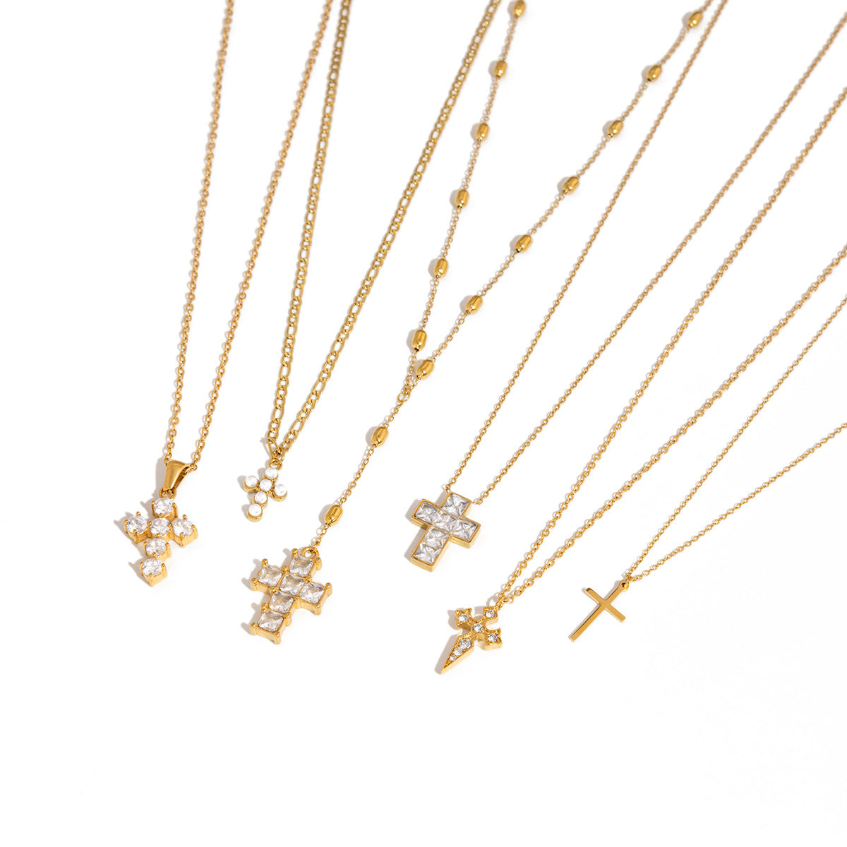 Vintage CZ Cross Pendant Collection