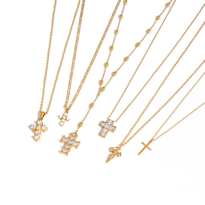 Vintage CZ Cross Pendant Collection