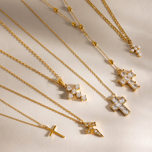 Vintage CZ Cross Pendant Collection — view 5