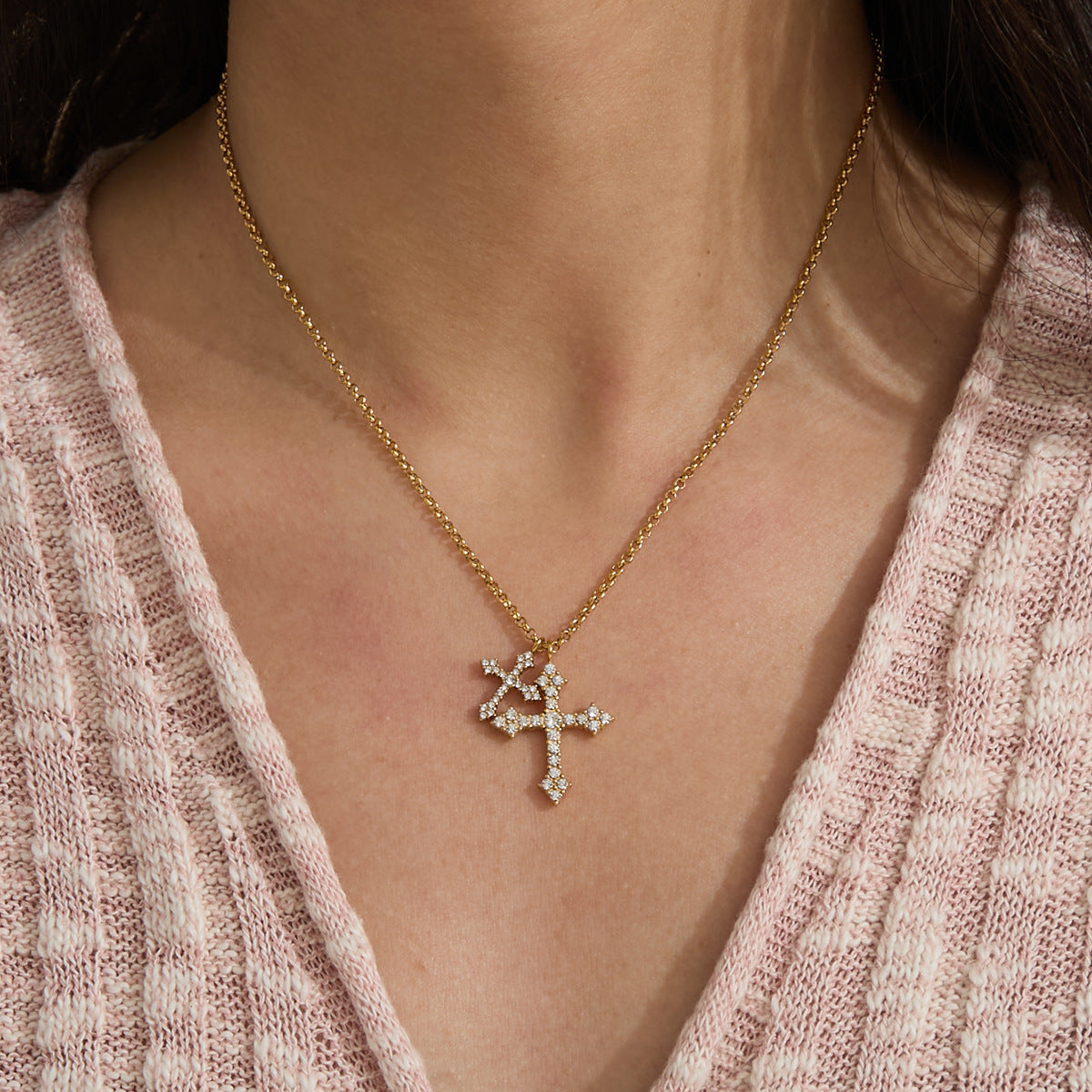 Vintage CZ Cross Pendant Collection — view 4