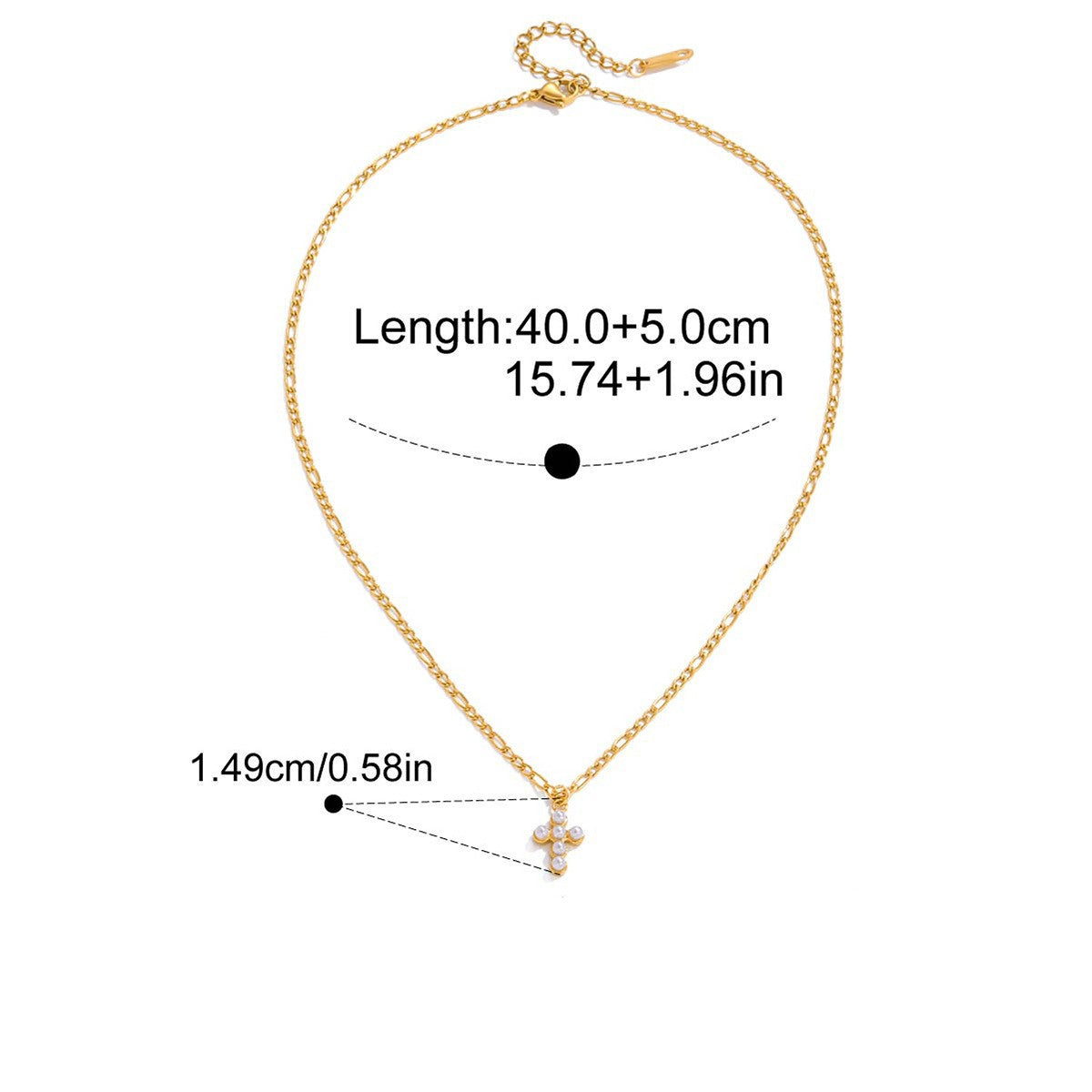 Vintage CZ Cross Pendant Collection — Floral Top Cross Necklace · Gold
