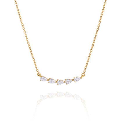 Smile CZ Chain Necklace