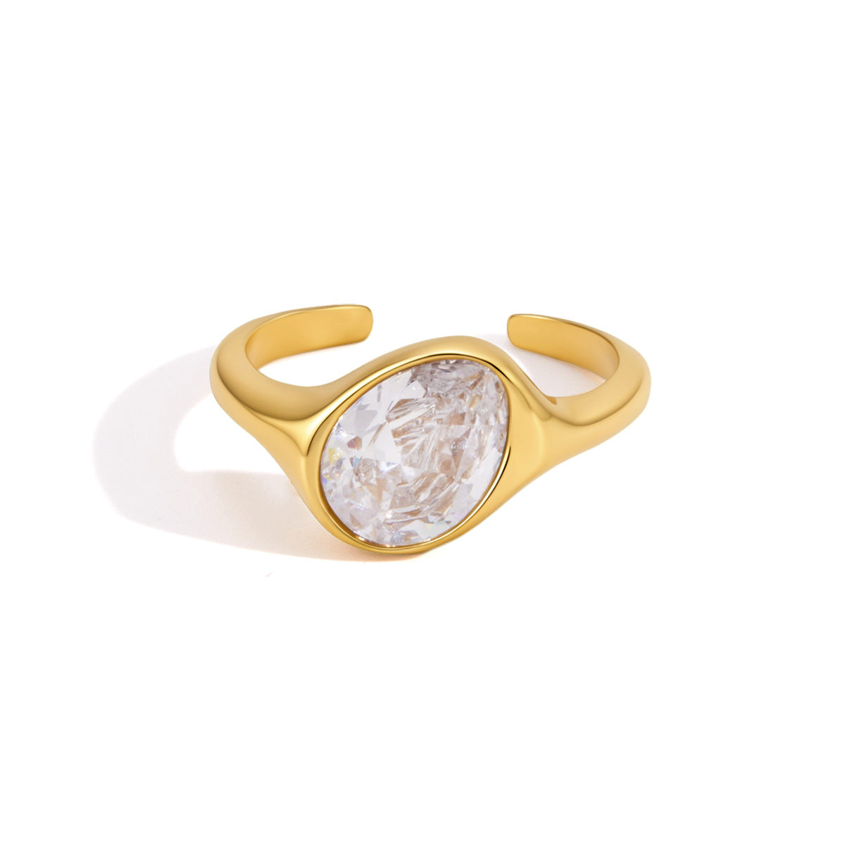 Domed Band and Oval Cuff Rings