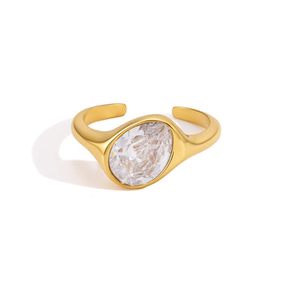 Domed Band and Oval Cuff Rings
