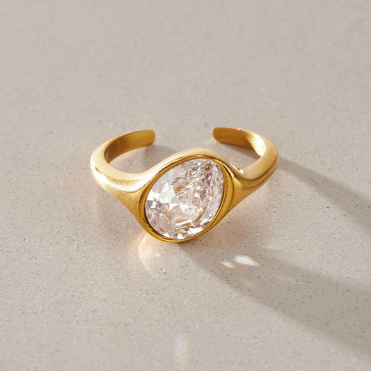 Domed Band and Oval Cuff Rings — view 4