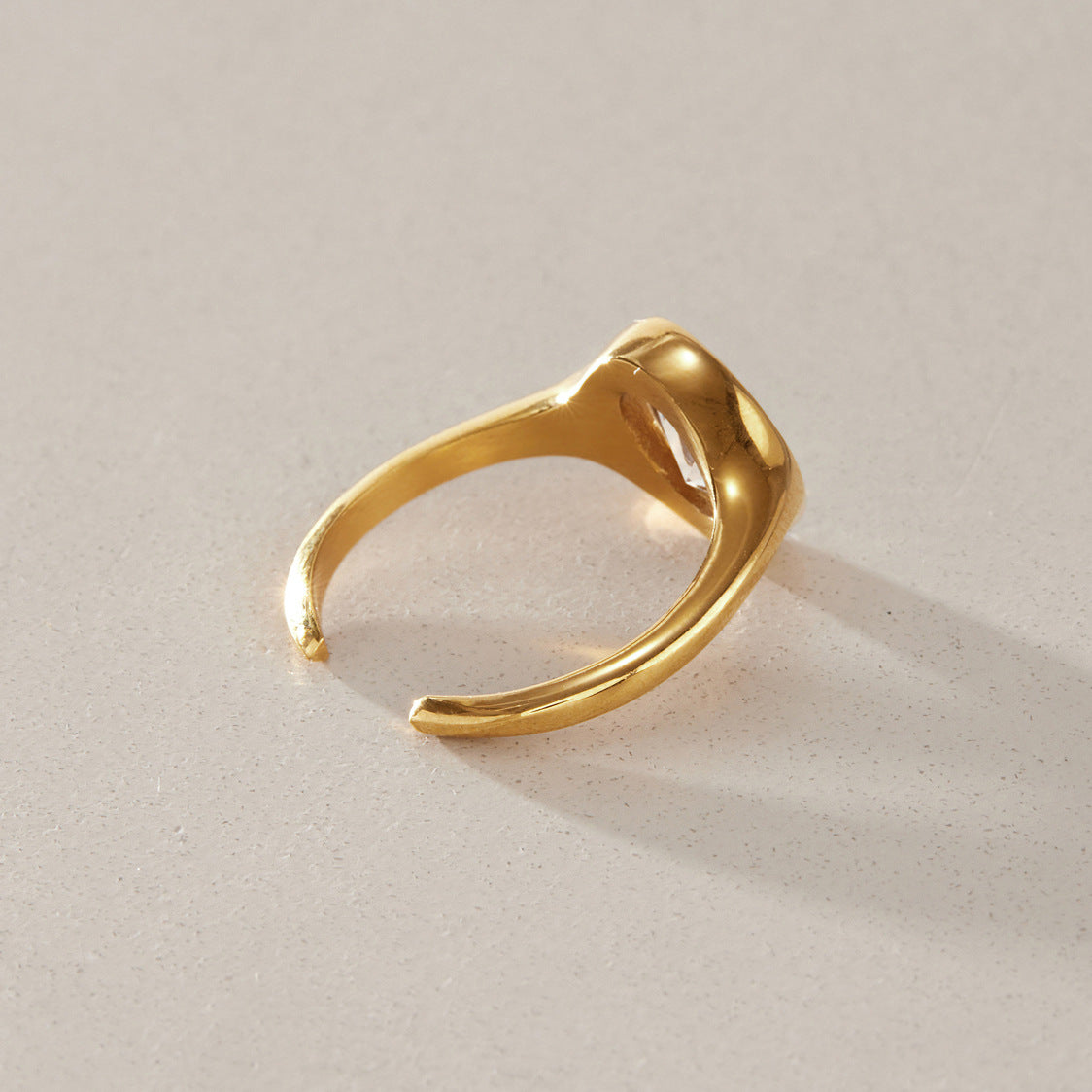 Domed Band and Oval Cuff Rings — view 5