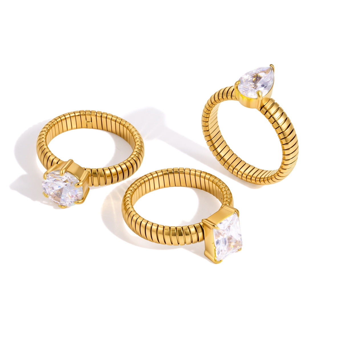 Chunky Y2K Solitaire Ring