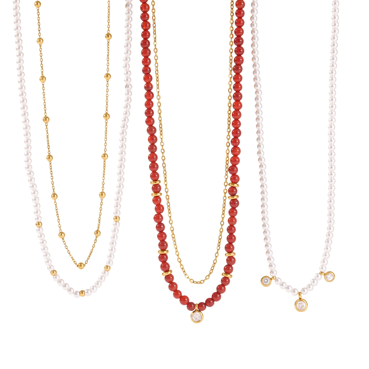 Boho Layered Pearl Necklace