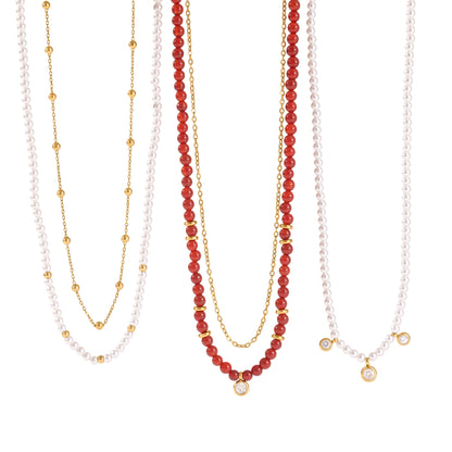 Boho Layered Pearl Necklace