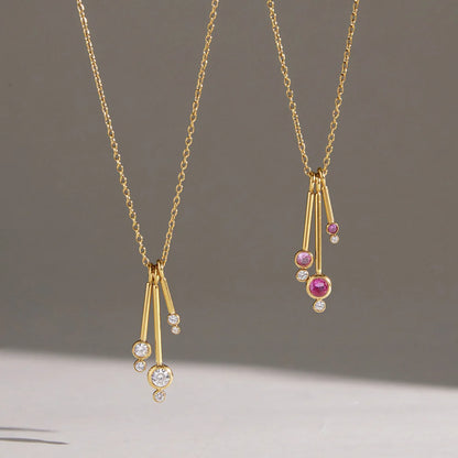 Gold Tassel Drop Pendant Necklace — view 5