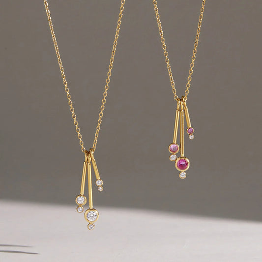 Gold Tassel Drop Pendant Necklace — view 5