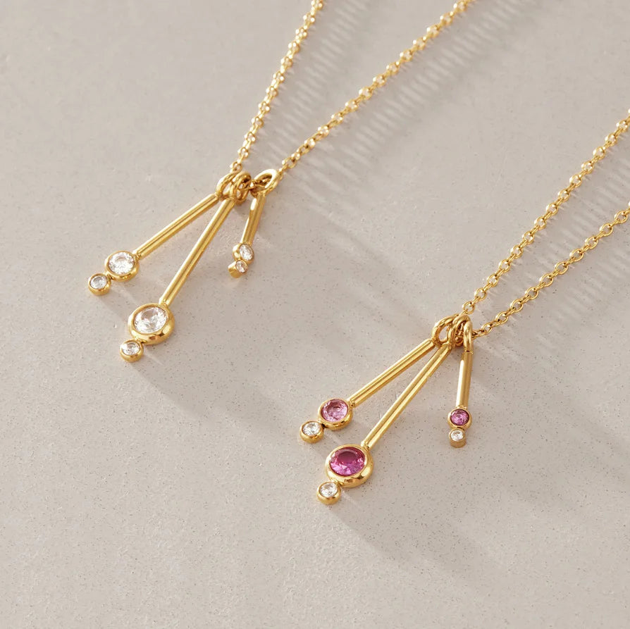 Gold Tassel Drop Pendant Necklace — view 4