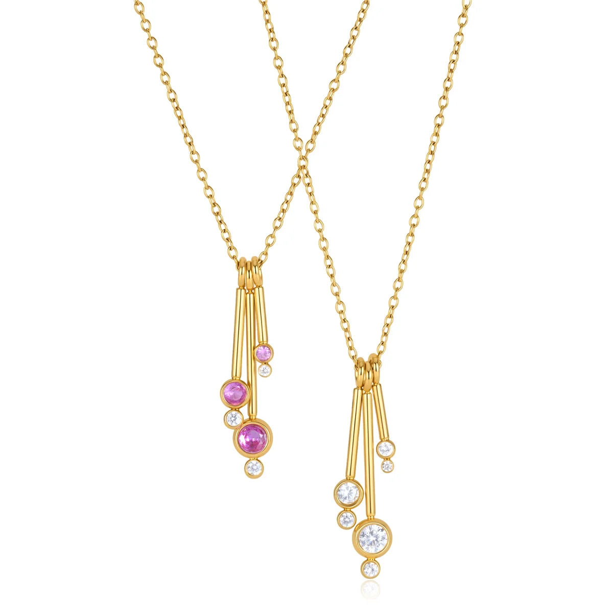 Gold Tassel Drop Pendant Necklace