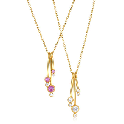 Gold Tassel Drop Pendant Necklace