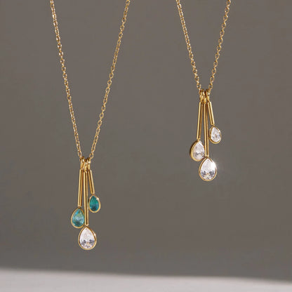 Teardrop CZ Pendant Necklace — view 5