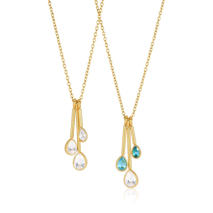 Teardrop CZ Pendant Necklace