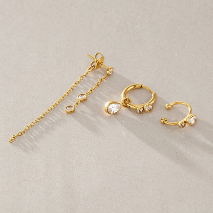 Bezel Station Drop Earrings — view 4
