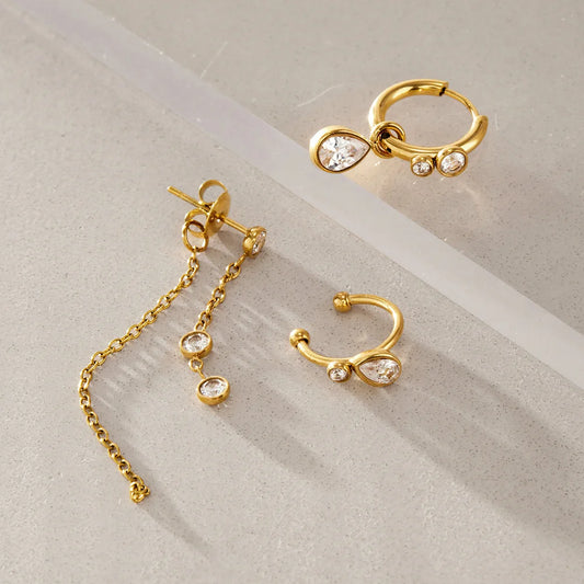 Bezel Station Drop Earrings — view 5