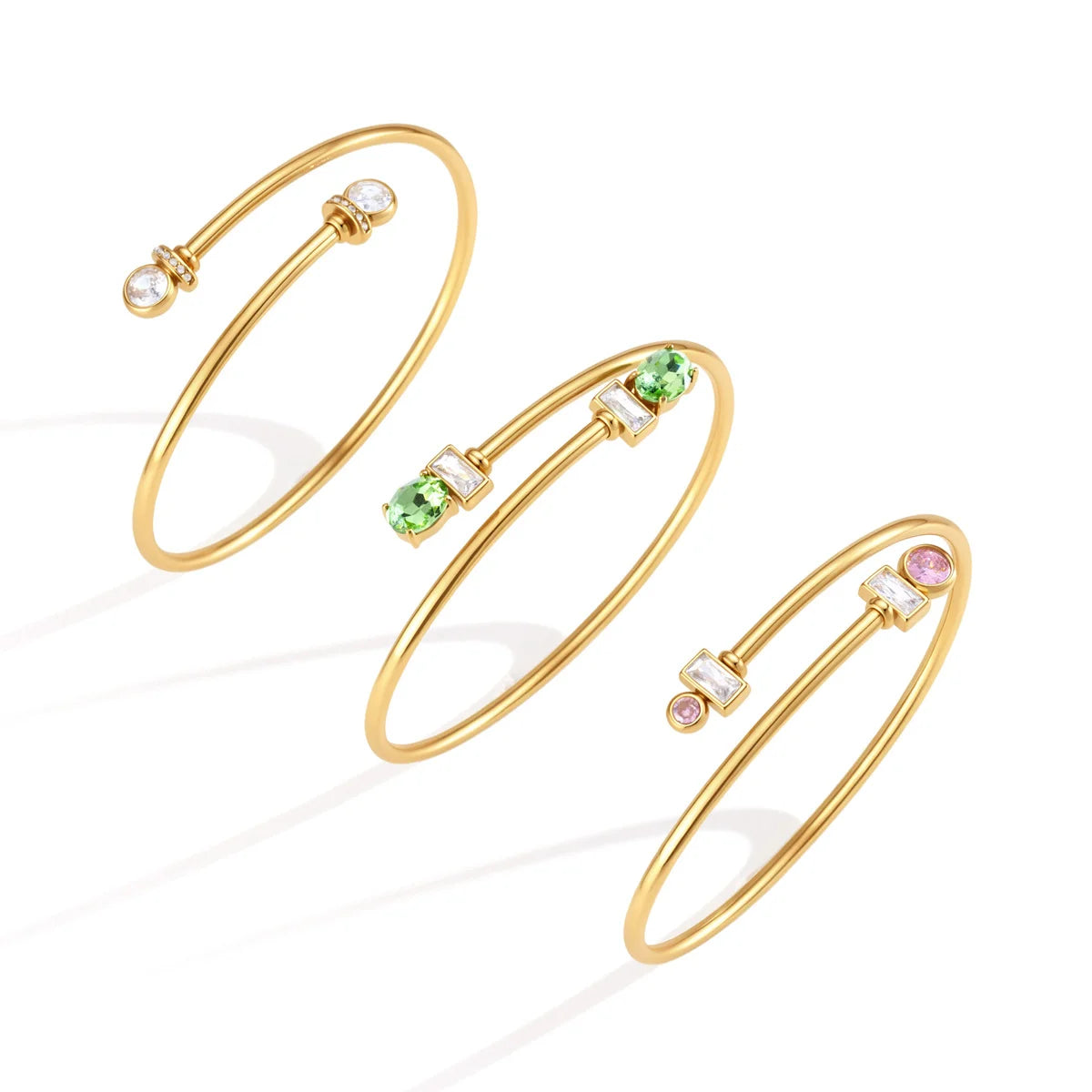 Birthstone Open Cuff Bracelet