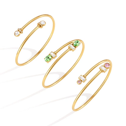 Birthstone Open Cuff Bracelet