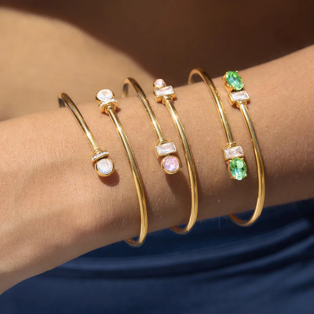 Birthstone Open Cuff Bracelet — view 2