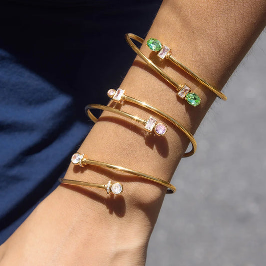Birthstone Open Cuff Bracelet — view 3