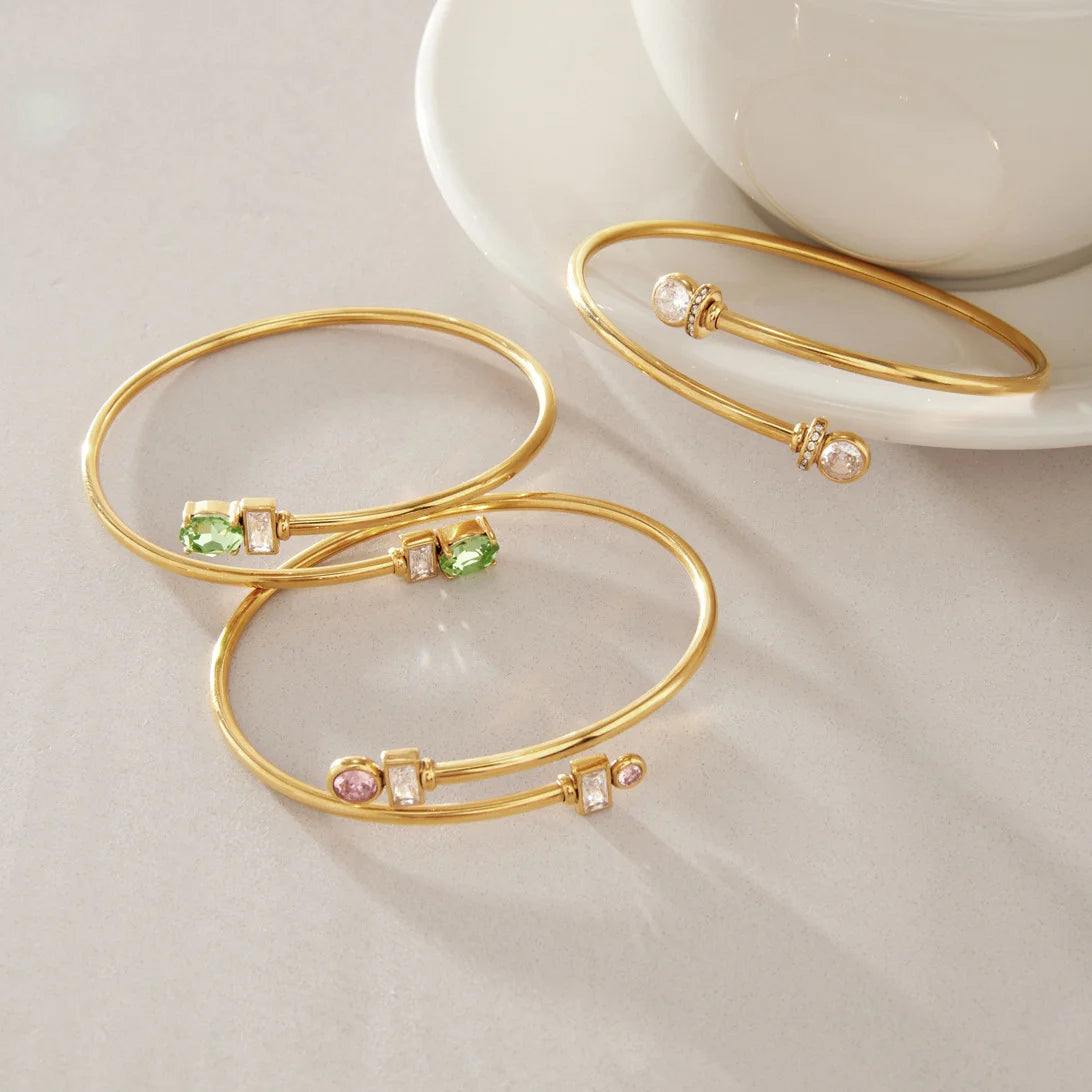 Birthstone Open Cuff Bracelet — view 4