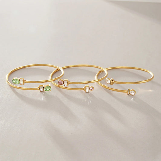 Birthstone Open Cuff Bracelet — view 5