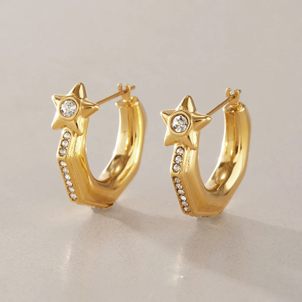 Celestial Star Earrings — view 3