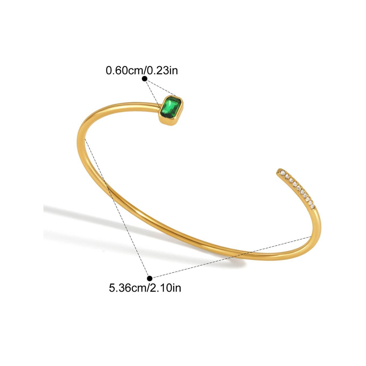 Gold-Tone Multi-CZ Cuff Bracelet — A Cluster Cuff · Gold