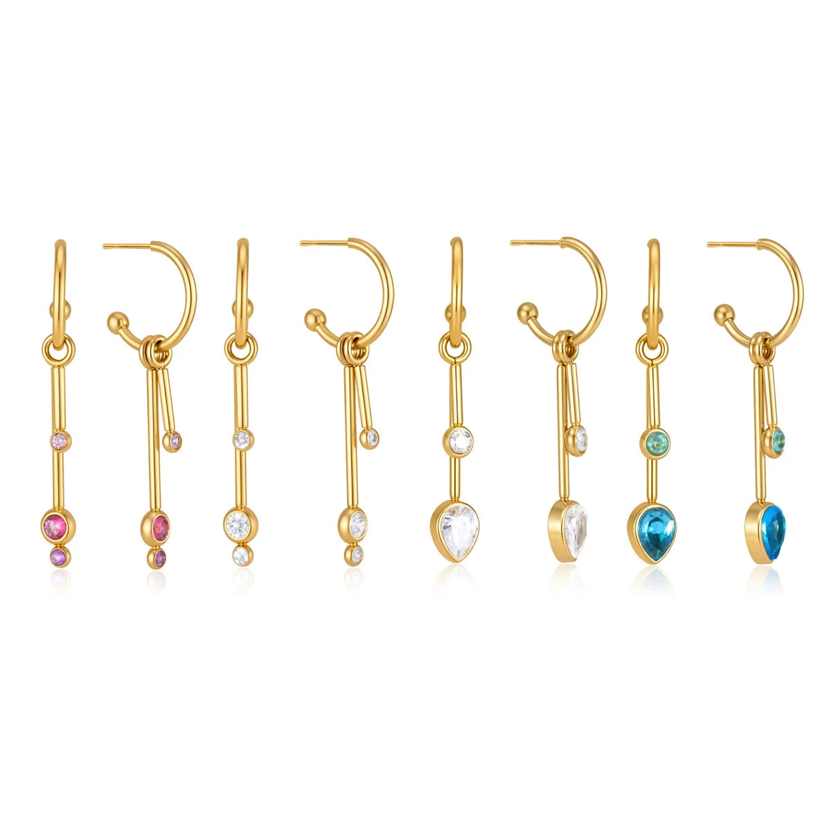 Pearl Drop Hoop Earrings