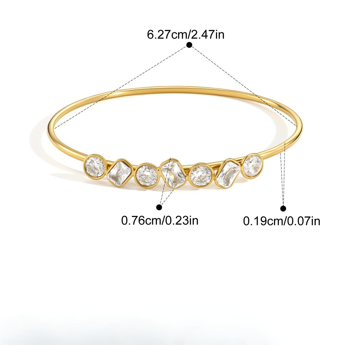 Alternating Round Rhombus Bracelet — Alternating Round Rhombus · Gold