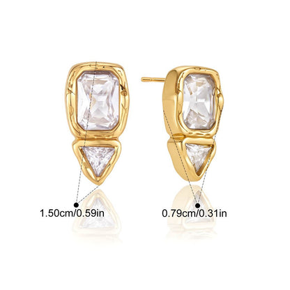 Triangle Duo Earrings — Radiant Triangle Duo · Gold