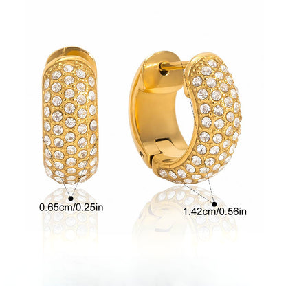 Celestial Star Earrings — Pavé Crystal Huggie · Gold