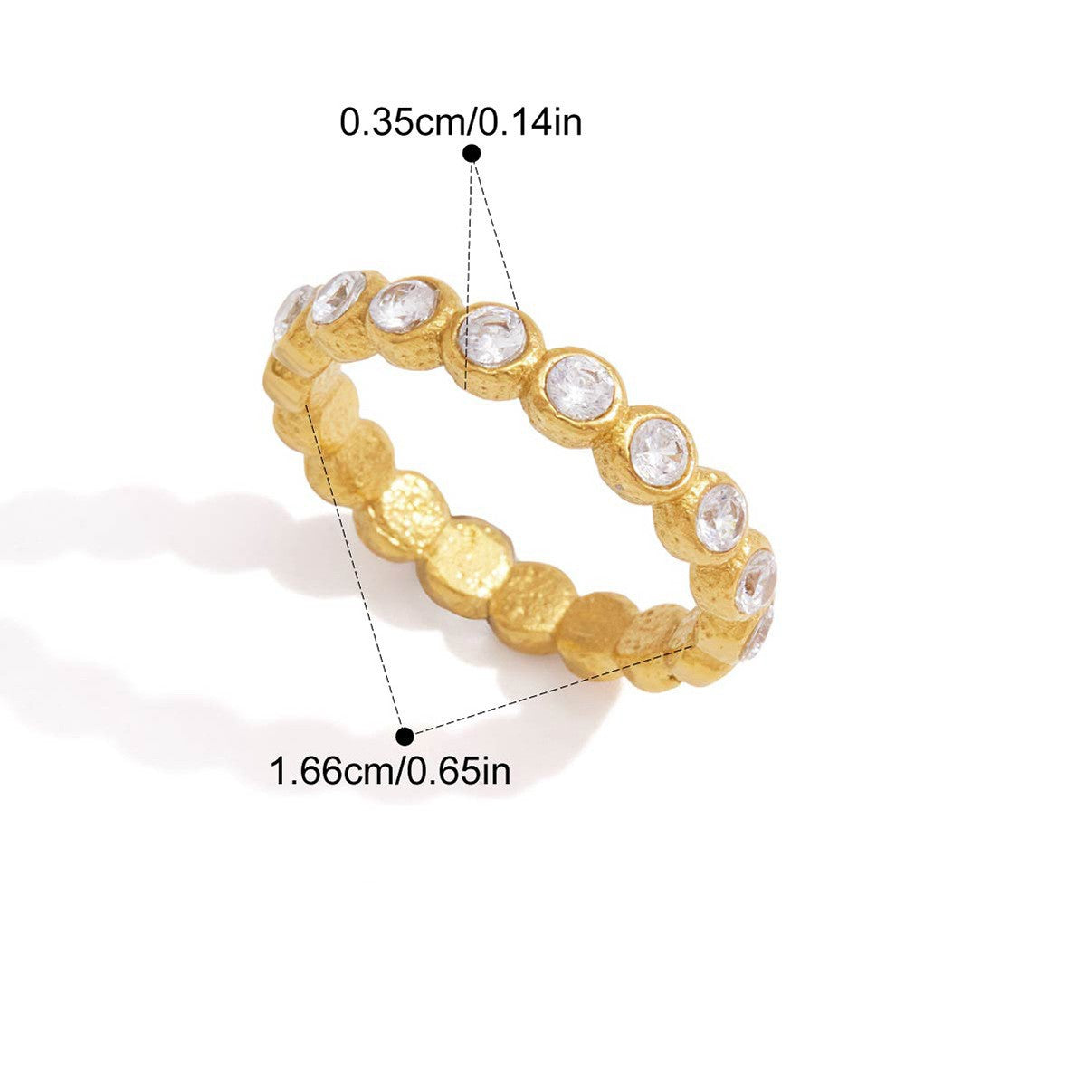 Chunky Bezel Ring — Bezel Set Eternity Band · Gold