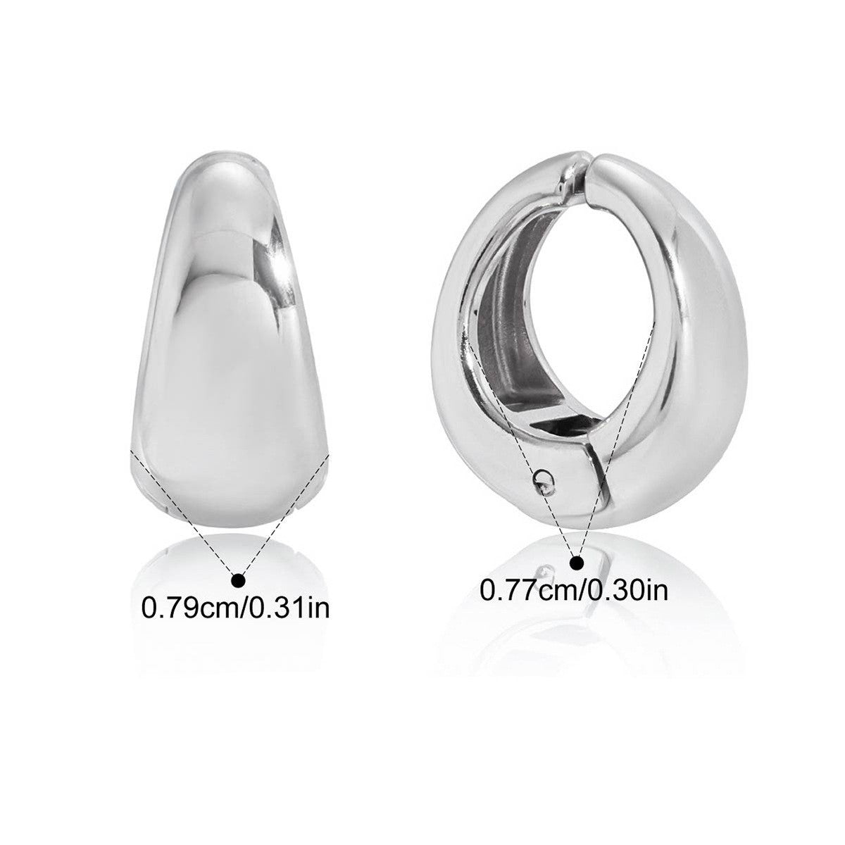 Chunky Y2K Ring — Slim Tapered Huggie · Silver