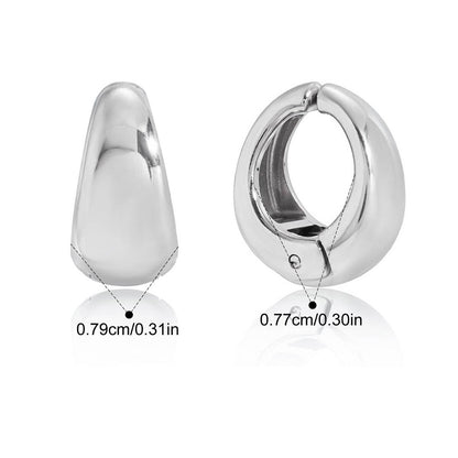 Chunky Y2K Ring — Slim Tapered Huggie · Silver