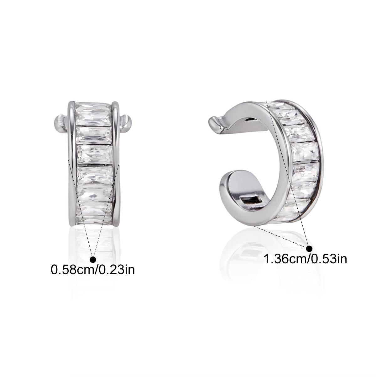 Chunky Y2K Ring — Pave Baguette Huggie · Silver