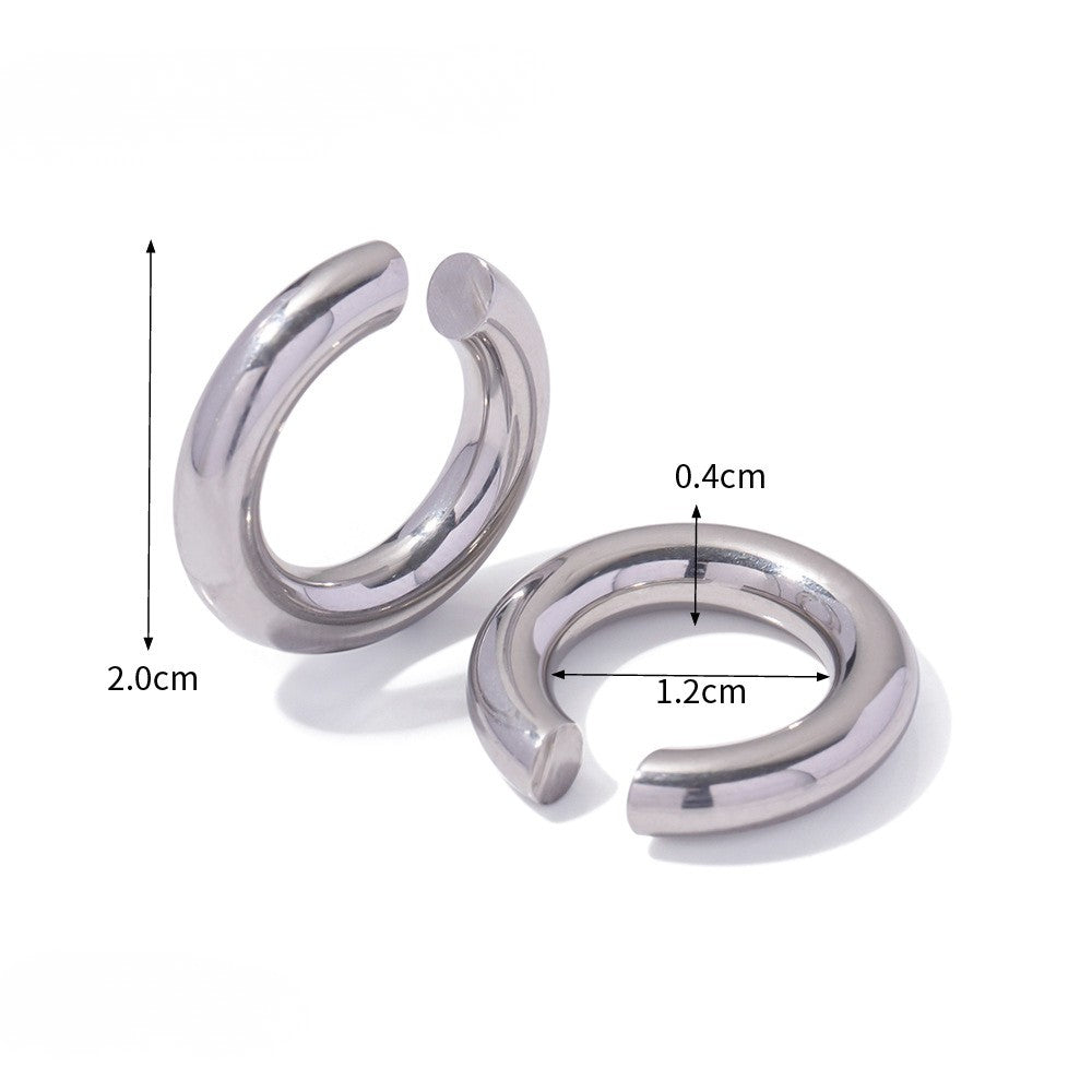 Chunky Y2K Ring — Chunky Open Hoop · Silver