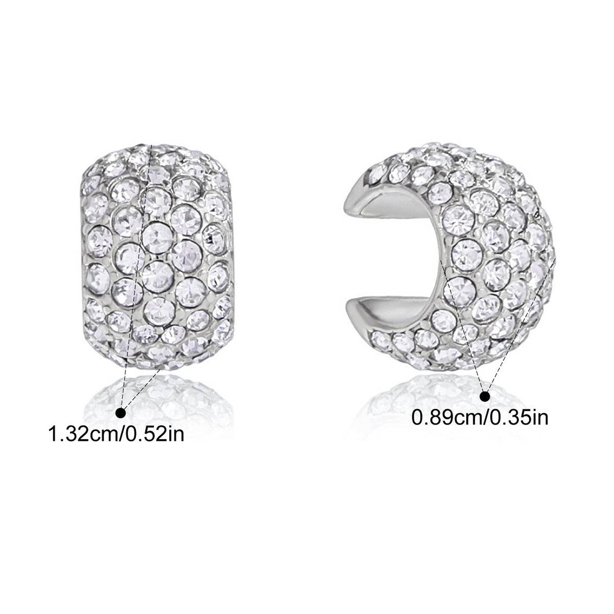 Chunky Y2K Ring — Pavé Wide Cuff · Silver