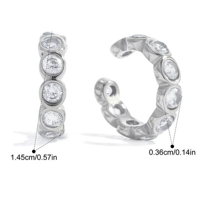 Chunky Y2K Ring — Slim Bezel Cuff · Silver