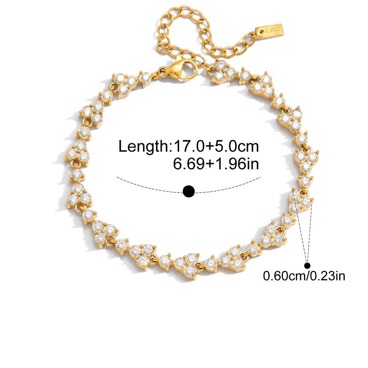 Minimal Link Bracelet — Chunky Round Tennis · Gold